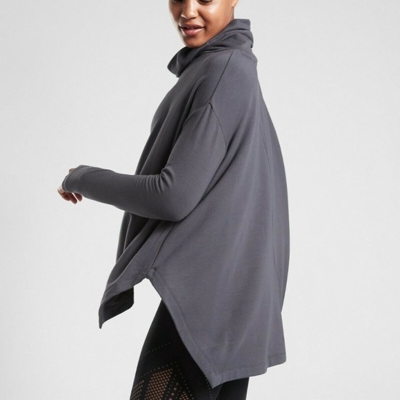 Athleta Women's Ethereal Brushed Funnel Neck Athleisure Top S - Picture 2 of 13